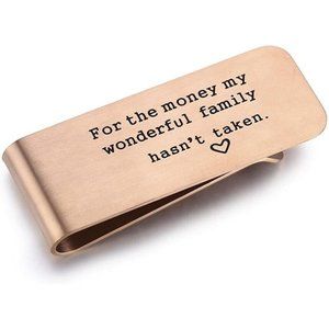 Men's Money Clip Dad Funny Quote From Family to Dad Gift Father’s Copper Gift